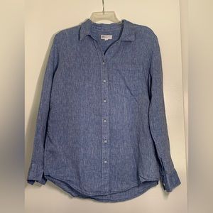Linen button down shirt, size S